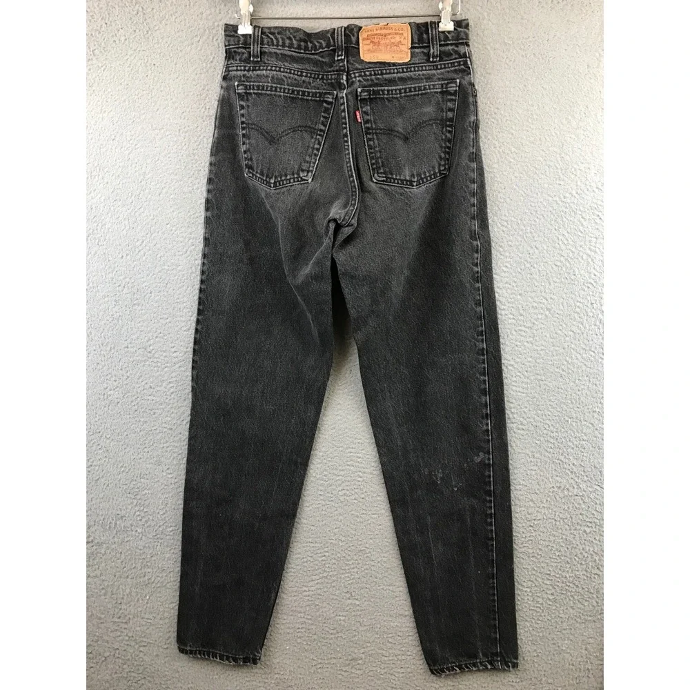 Levi Strauss 550 Mens Jeans Black Washed Relaxed Fit Denim Size 30x34